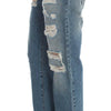 John Galliano Blue Wash Cotton Boyfriend Fit Cropped Jeans