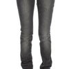 John Galliano Gray Wash Cotton Blend Slim Fit Stretch Jeans
