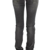 John Galliano Gray Wash Cotton Blend Slim Fit Stretch Jeans