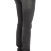 John Galliano Gray Wash Cotton Blend Slim Fit Stretch Jeans