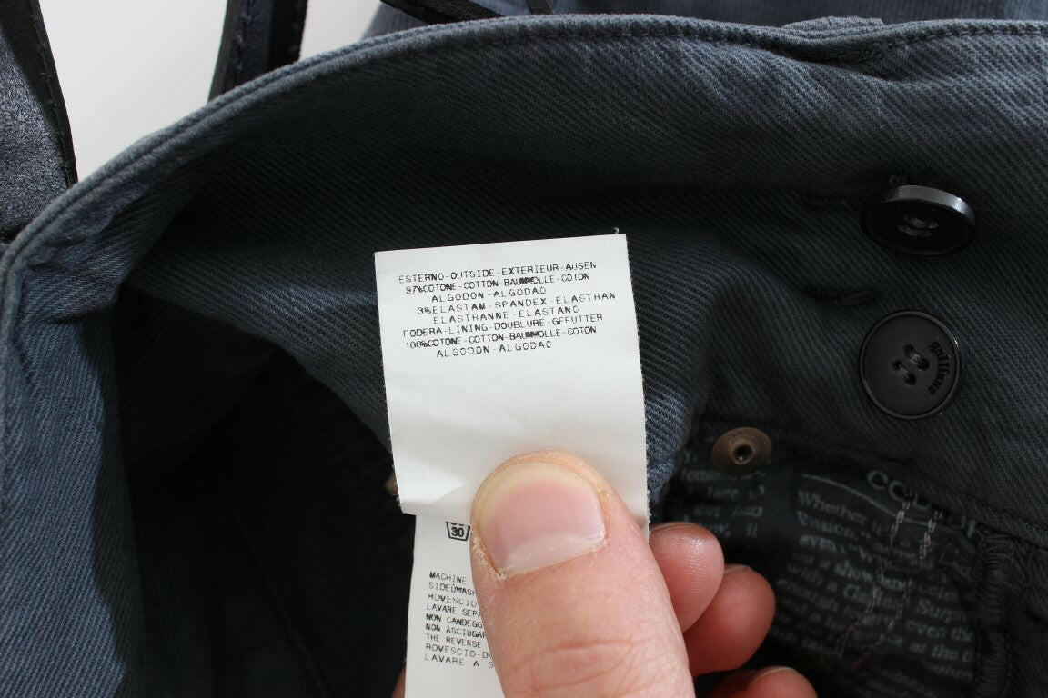 Jean slim italien John Galliano élégant en bleu chic