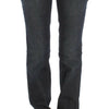 John Galliano Blue Wash Cotton Blend Slim Fit Bootcut Jeans
