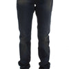 John Galliano Blue Wash Cotton Blend Boyfriend Fit Jeans