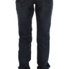 John Galliano Blue Wash Cotton Blend Boyfriend Fit Jeans