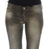 Ermanno Scervino Gray Wash Cotton Blend Slim Fit Jeans