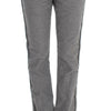 Ermanno Scervino Gray Cotton Straight Fit Casual Pants