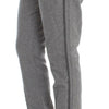 Ermanno Scervino Gray Cotton Straight Fit Casual Pants