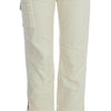 Ermanno Scervino Beige Cotton Capri Cropped Cargo Pants