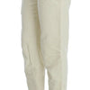 Ermanno Scervino Beige Cotton Capri Cropped Cargo Pants