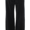 Ermanno Scervino Black Velvet Cotton Straight Legs Pants