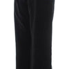 Ermanno Scervino Black Velvet Cotton Straight Legs Pants