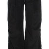 Ermanno Scervino Black Velvet Cotton Capri Bootcut Pants