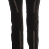 Ermanno Scervino Brown Cotton Velvet Zippers Slim Fit Pants
