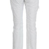 Ermanno Scervino – Gepolsterte Cargohose aus weißem Nylon in Slim Fit