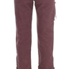Ermanno Scervino Pantalon cargo court capri bordeaux chic