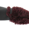 Dolce & Gabbana Black Leather Bordeaux Shearling Gloves