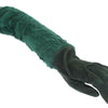 Dolce & Gabbana Green Leather Xiangao Fur Elbow Gloves