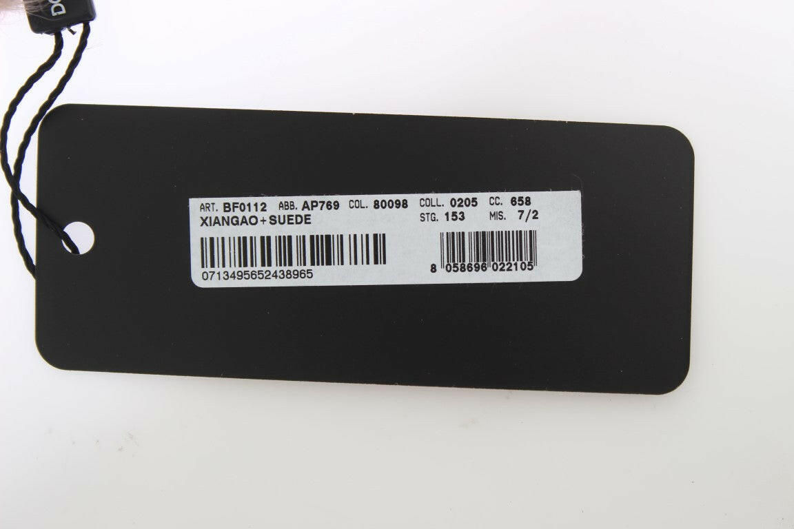 Gants élégants en daim beige Dolce &amp; Gabbana jusqu'aux coudes