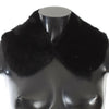 Dolce & Gabbana Black Mink Fur Shoulder Collar Scarf