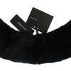 Dolce & Gabbana Black Mink Fur Shoulder Collar Scarf