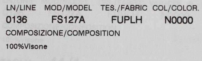 Dolce & Gabbana Black Mink Fur Shoulder Collar Scarf