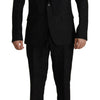 Dolce & Gabbana Black Polyester Formal 2 Piece MARTINI Suit