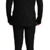 Dolce & Gabbana Black Polyester Formal 2 Piece MARTINI Suit