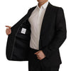 Dolce & Gabbana Black Polyester Formal 2 Piece MARTINI Suit