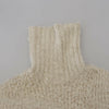 Dolce &amp; Gabbana Cremefarbener Rollkragenpullover aus Wollstrick