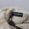 Dolce &amp; Gabbana Cremefarbener Rollkragenpullover aus Wollstrick