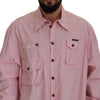 Dolce &amp; Gabbana – Lässiges, langärmliges Button-Down-Hemd in Rosa