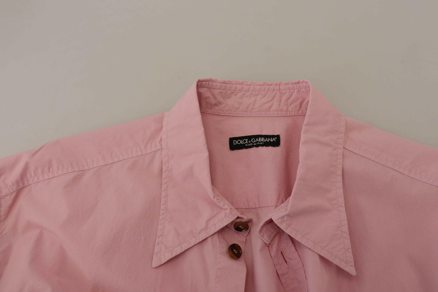 Dolce &amp; Gabbana – Lässiges, langärmliges Button-Down-Hemd in Rosa