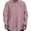 Dolce &amp; Gabbana – Lässiges, langärmliges Button-Down-Hemd in Rosa
