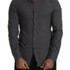 Costume National Dark Gray Cotton Casual Mens Shirt