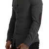 Costume National Dark Gray Cotton Casual Mens Shirt