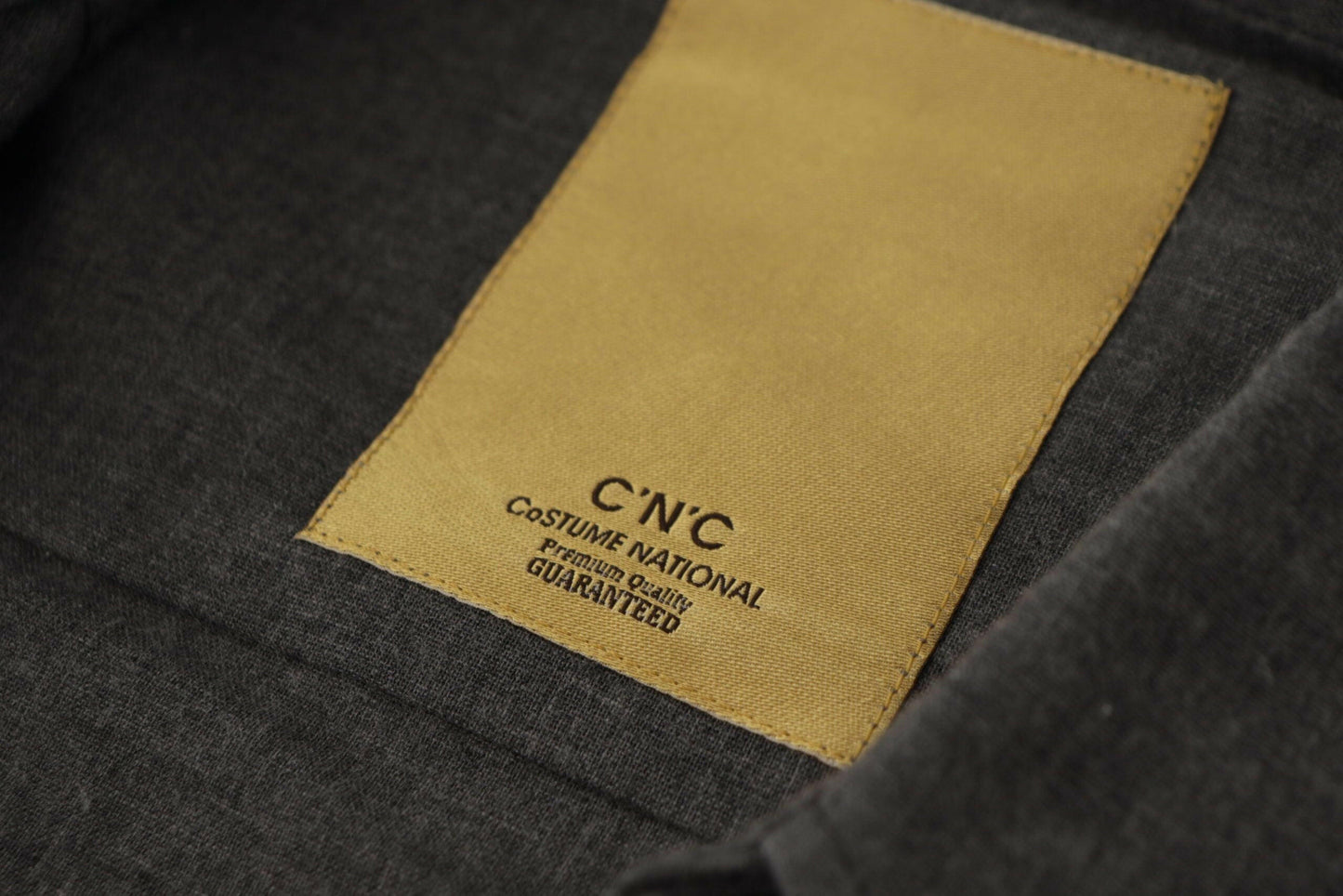 Costume National Dark Gray Cotton Casual Mens Shirt