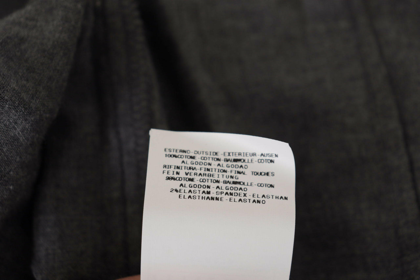 Costume National Dark Gray Cotton Casual Mens Shirt