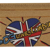 Dolce & Gabbana Gold Leather #DGLovesLondon Women Cardholder Case Wallet