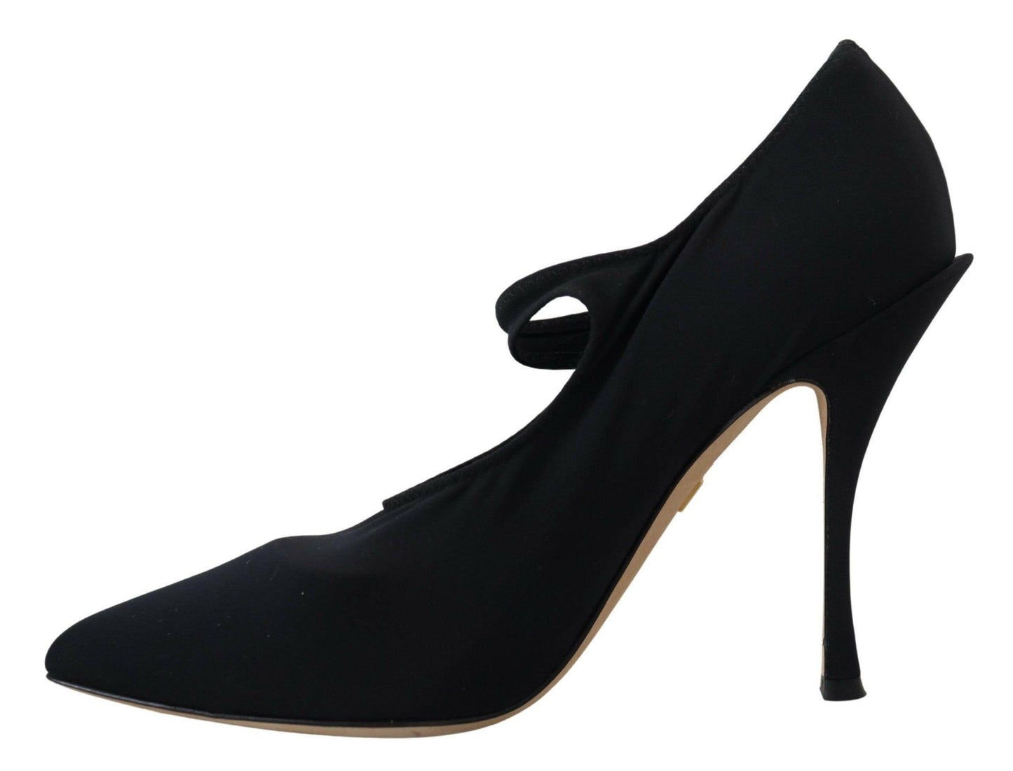 Dolce &amp; Gabbana Schwarze Socken Stretch-Pumps mit Kristallen