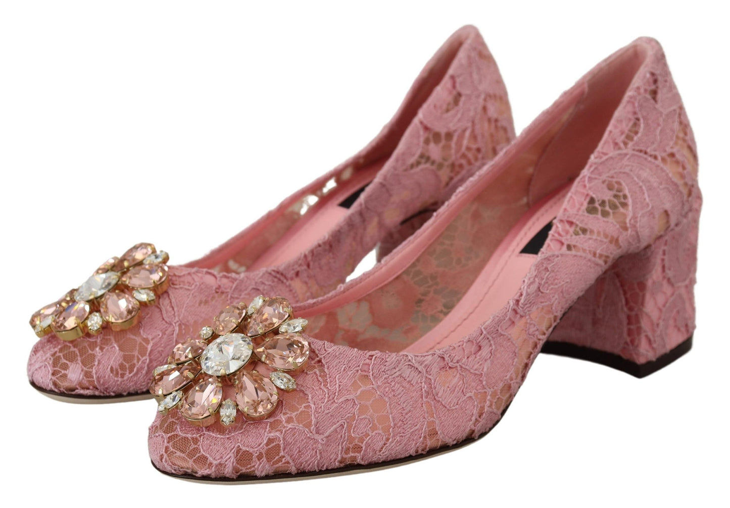 Dolce &amp; Gabbana – Taormina – Pumps mit Kristallen in Pastellfarben