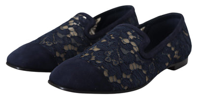 Mocassins plats bleus élégants Dolce &amp; Gabbana - Chic d'été