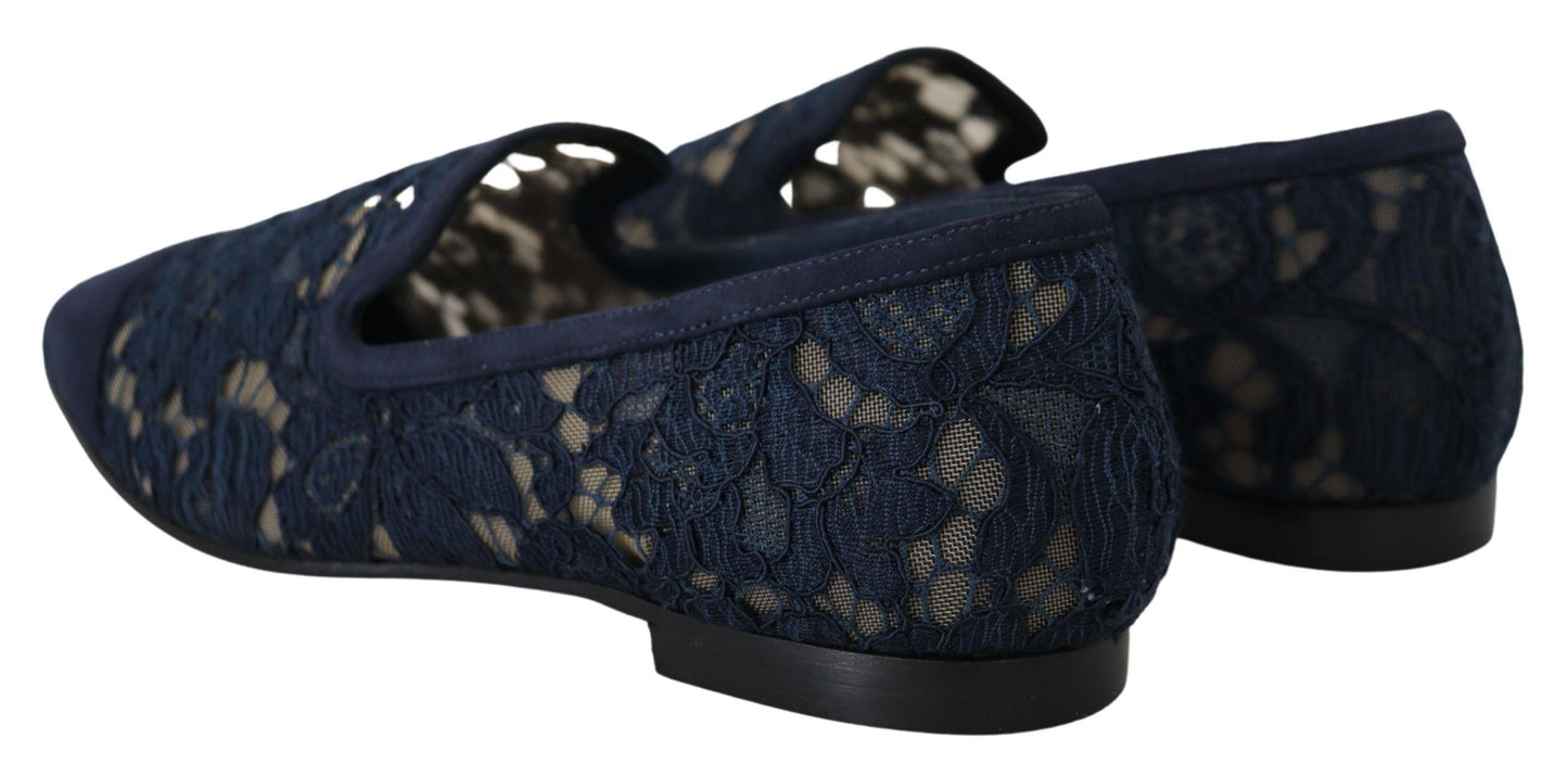 Mocassins plats bleus élégants Dolce &amp; Gabbana - Chic d'été