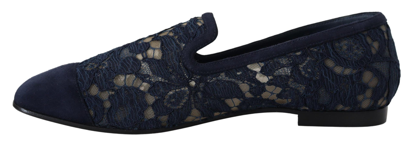 Mocassins plats bleus élégants Dolce &amp; Gabbana - Chic d'été