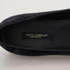 Dolce & Gabbana Black Velvet Slip Ons Loafers Flats Shoes