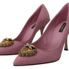 Escarpins en cuir Dolce &amp; Gabbana Devotion en rose