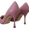 Escarpins en cuir Dolce &amp; Gabbana Devotion en rose