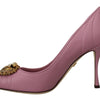 Escarpins en cuir Dolce &amp; Gabbana Devotion en rose