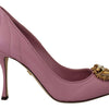 Escarpins en cuir Dolce &amp; Gabbana Devotion en rose