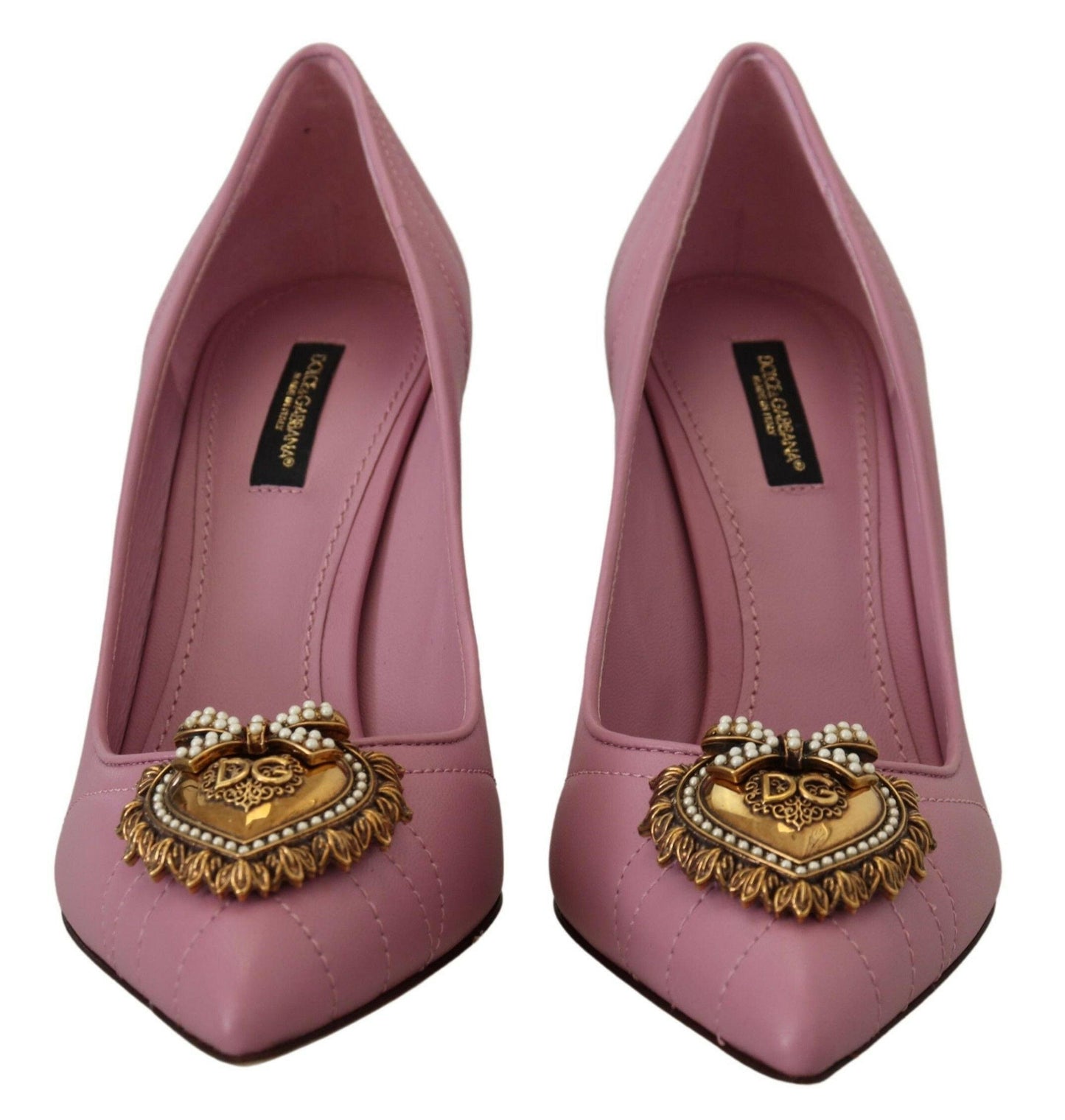 Escarpins en cuir Dolce &amp; Gabbana Devotion en rose