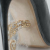 Dolce & Gabbana Black Leather Heels Pumps Plastic Wrapped Shoes
